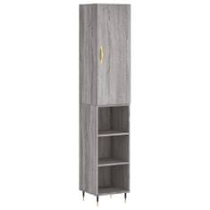 Vidaxl Skříň highboard šedá sonoma 34,5 x 34 x 180 cm kompozitní dřevo