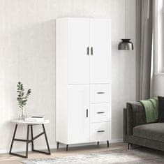 Greatstore Skříň highboard bílá 69,5 x 34 x 180 cm kompozitní dřevo