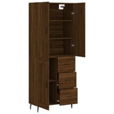 Greatstore Skříň highboard hnědý dub 69,5 x 34 x 180 cm kompozitní dřevo