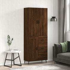 Greatstore Skříň highboard hnědý dub 69,5 x 34 x 180 cm kompozitní dřevo