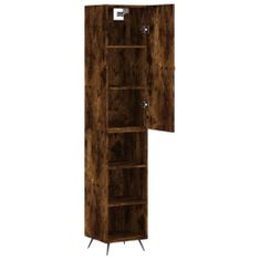 Vidaxl Skříň highboard kouřový dub 34,5 x 34 x 180 cm kompozitní dřevo