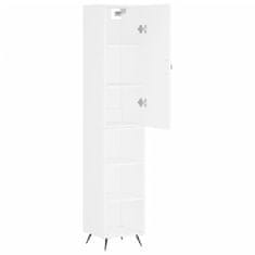 Greatstore Skříň highboard bílá 34,5 x 34 x 180 cm kompozitní dřevo