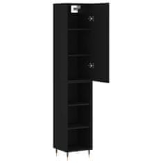 Greatstore Skříň highboard černá 34,5 x 34 x 180 cm kompozitní dřevo