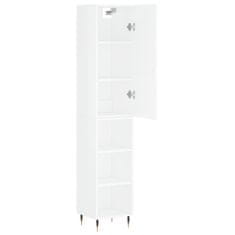 Vidaxl Skříň highboard bílá s vysokým leskem 34,5x34x180 cm kompozit