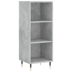 Greatstore Skříň highboard betonově šedá 34,5x34x180 cm kompozitní dřevo