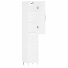 Greatstore Skříň highboard bílá 34,5 x 34 x 180 cm kompozitní dřevo