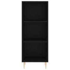 Greatstore Skříň highboard černá 34,5 x 34 x 180 cm kompozitní dřevo