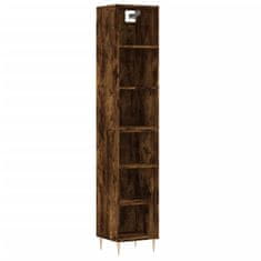 Vidaxl Skříň highboard kouřový dub 34,5x32,5x180 cm kompozitní dřevo