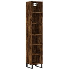 Vidaxl Skříň highboard kouřový dub 34,5x32,5x180 cm kompozitní dřevo