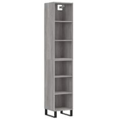 Vidaxl Skříň highboard šedá sonoma 34,5x32,5x180 cm kompozitní dřevo