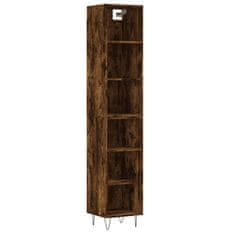 Vidaxl Skříň highboard kouřový dub 34,5x32,5x180 cm kompozitní dřevo