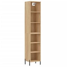 Vidaxl Skříň highboard dub sonoma 34,5x32,5x180 cm kompozitní dřevo