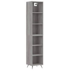 Vidaxl Skříň highboard šedá sonoma 34,5x32,5x180 cm kompozitní dřevo