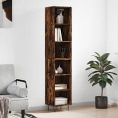 Greatstore Skříň highboard kouřový dub 34,5x32,5x180 cm kompozitní dřevo