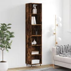 Greatstore Skříň highboard kouřový dub 34,5x32,5x180 cm kompozitní dřevo