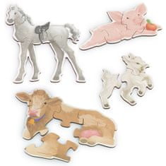 Dřevěné puzzle "Farm animals"