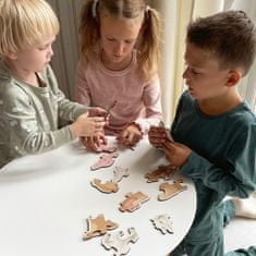 Dřevěné puzzle "Farm animals"