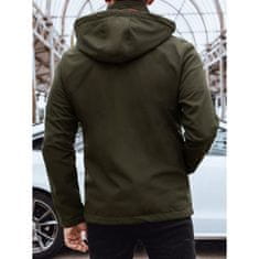 Dstreet Pánská softshellová bunda s kapucí OTOS zelená tx4471 L