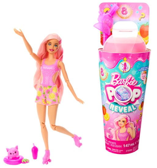 Mattel Barbie Pop Reveal šťavnaté ovoce - jahodová limonáda HNW40