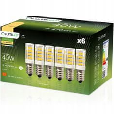 LUMILED 6x LED žárovka E14 T25 5W = 40W 470lm 3000K Teplá bílá 320°