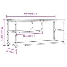 Vidaxl TV skříňka šedá sonoma 103x38x46,5 cm kompozitní dřevo a ocel