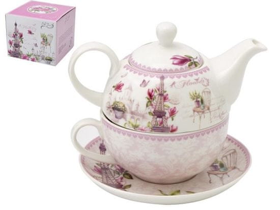 Bella Fiore Konvice porcelán 450ml + hrnek 350ml EIFFEL