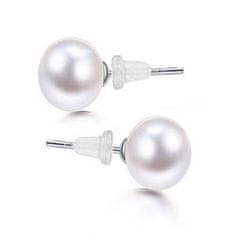 SPERKY4U Stříbrné náušnice - přírodní perly 7,5 mm 