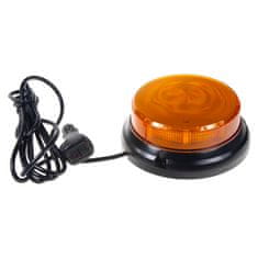 Stualarm LED maják, 12-24V, 32x0,5W oranžový, magnet, ECE R65 R10 (wl311m)