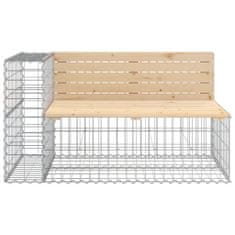 Greatstore Zahradní lavice gabionový design 244x71x65,5cm masivní borovice