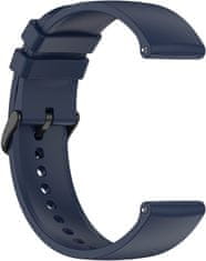 4wrist Univerzální silikonový řemínek s černou sponou 20 mm - Dark Blue