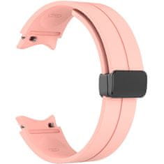 4wrist Silikonový řemínek s černou sponou pro Samsung Galaxy Watch 6/5/4 - Pink