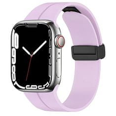 4wrist Silikonový řemínek s magnetickou sponou pro Apple Watch 38/40/41 mm - Lavender