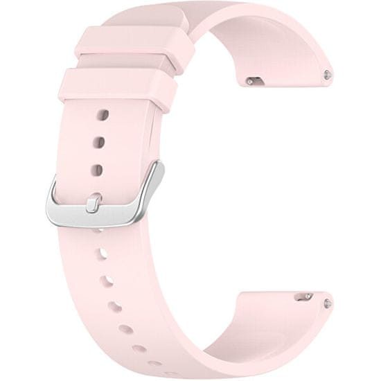 4wrist Univerzální silikonový řemínek se stříbrnou sponou 20 mm - Pink