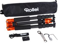 Rollei Stativ Compact Traveler No 1 Carbon/ Zátěž 8kg/ Vytažený 142 cm/ Karbon/ Oranžový