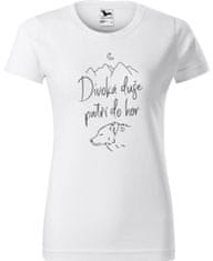 Hobbytriko Dámské tričko na hory - Divoká duše patří do hor Barva: Bílá (00), Velikost: S