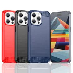 IZMAEL Pouzdro Carbon Bush TPU pre Apple iPhone 15 Pro Max - Tmavě Modrá KP27694