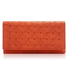 PAOLO PERUZZI Oranžová kožená peněženka