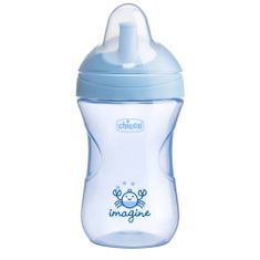 Chicco Hrneček Advanced s brčkovým náustkem 266 ml modrý 12m+