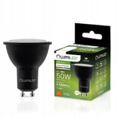 LUMILED Černá LED žárovka PAR16 GU10 6W = 50W 580lm 4000K Neutrálni bílá 120° 