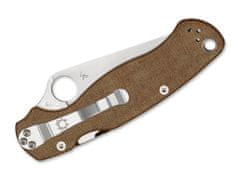 Spyderco C81MPCW2 Para Military 2 Brown Micarta kapesní nůž 8,8 cm, hnědá, Micarta