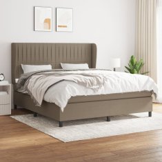 shumee Box spring postel s matrací taupe 180x200 cm textil