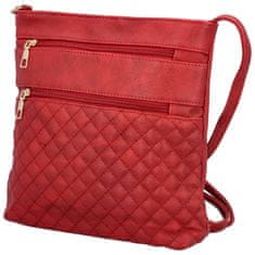 Delami Elegantní dámská crossbody kabelka Ruvena, červená