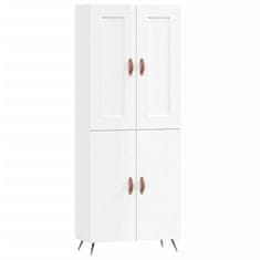 Vidaxl Skříň highboard lesklá bílá 69,5 x 34 x 180 cm kompozitní dřevo