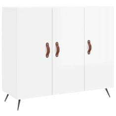 Greatstore Příborník bílý s vysokým leskem 90x34x80 cm kompozitní dřevo