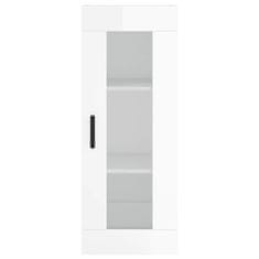 Greatstore Skříň highboard bílá s vysokým leskem 34,5x34x180 cm kompozit