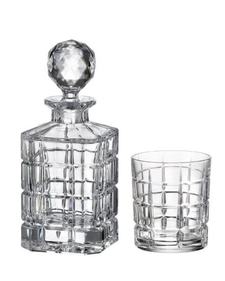 Bohemia Crystal Timesquare whisky set obsahuje karafu o objemu 0,8 litru a 6 sklenic na whisky o objemu 320ml. Vyrobeno z kvalitního olovnatého křišťálu.