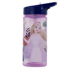 Stor Plastová hranatá láhev s výsuvným brčkem DISNEY FROZEN, Tritan 510ml, 74214