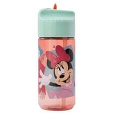 Stor Plastová láhev s výsuvnou brčkem MINNIE MOUSE, Transparent Tritan, 430ml, 74436