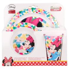 Stor Dětský plastový nádobí MINNIE MOUSE talíř, miska, pohár, MICRO, 51149