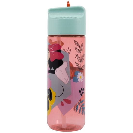 Stor Plastová láhev s výsuvným brčkem MINNIE MOUSE, Transparent Tritan, 540ml, 74423